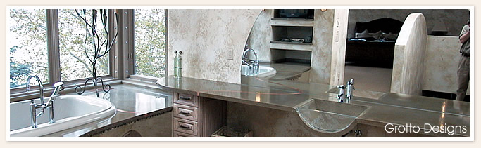 Bathroom Concrete Countertop and Sink