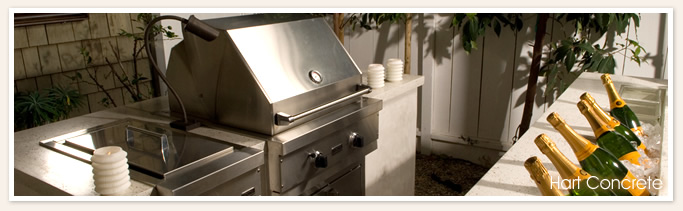 Outdoor Concrete Countertop with BBQ