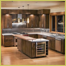 Clean seamless kitchen concrete countertop