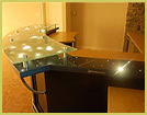 Concrete countertop with fiber optics embedded