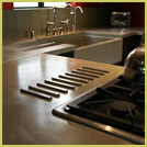 Concrete countertop with trivets